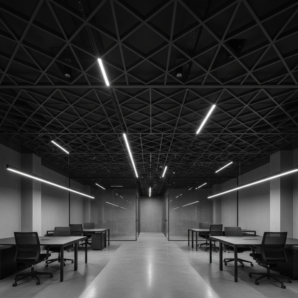 Современный офис с подвесными потолками